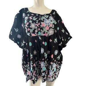 Dreams Co Floral Print Dress Bloomcore 5X Boho Cottagecore Summer Date Festival